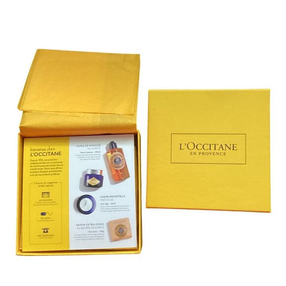 LOccitane En Provence Skincare Gift Set - Shea Butter Body Oil Immortelle Cream - Picture 8 of 10